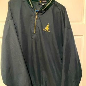 Saint Andrews Golf Notre Dame Green Mens V-Neck Pullover